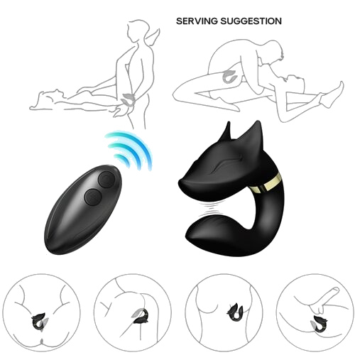 Vibratore fox per coppia telecomando nero - immagine 1 di 4