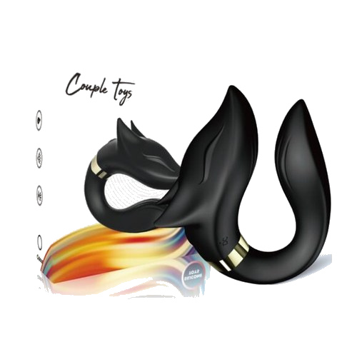 Vibratore fox per coppia telecomando nero - immagine 4 di 4