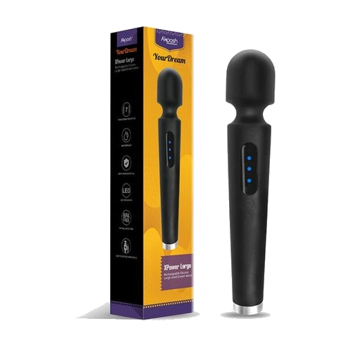 X power massaggiatore e vibratore grande 7 vibrazioni nero - immagine 5 di 5