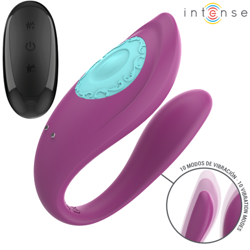 Annie vibratore e stimolatore a forma di u telecomando viola - immagine 2 di 8