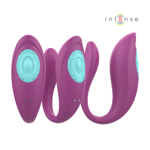 Annie vibratore e stimolatore a forma di u telecomando viola - immagine 3 di 8
