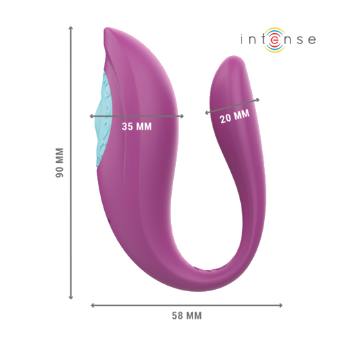 Annie vibratore e stimolatore a forma di u telecomando viola - immagine 4 di 8