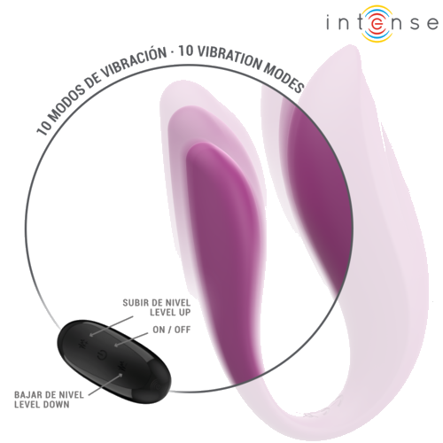 Annie vibratore e stimolatore a forma di u telecomando viola - immagine 5 di 8