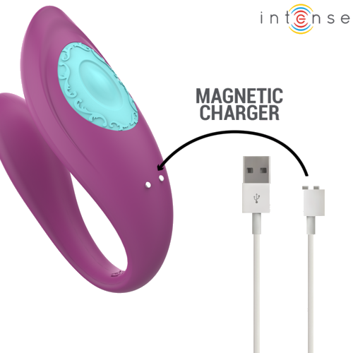 Annie vibratore e stimolatore a forma di u telecomando viola - immagine 7 di 8