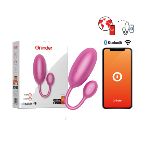 Uovo vibrante tokyo rosa 7,5 x 3,2 cm App - immagine 1 di 8