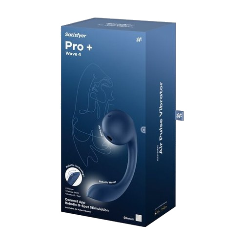 Pro+ Wave 4 stimolatore punto g e air pulse App blu scuro - immagine 6 di 6
