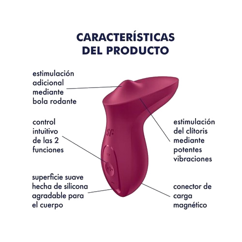 Vibratore eccitante da appoggio clitoride fucsia - immagine 4 di 5